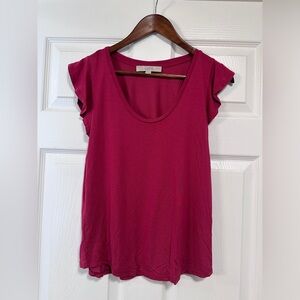 LOFT Burgundy Business Shirt XS